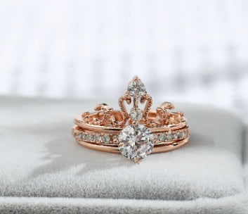 White Gold Crown Ring - Fitlab