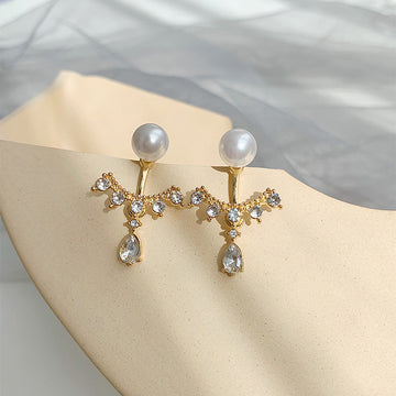 Crystal Pearl Earrings - Fitlab