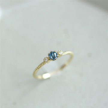 Ocean Blue Rhinestone Rings - Fitlab