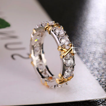 Moissanite Cross Crystal Ring - Fitlab