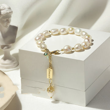 Natural Zircon Pearl Bracelet - Fitlab