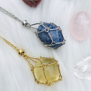 Mesh Crystal Bamboo Necklace - Fitlab