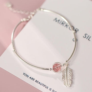 Strawberry Crystal Feather Bracelet - Fitlab