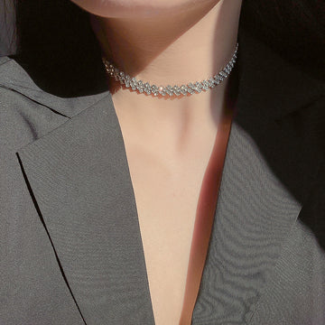 Rhinestone Clavicle Necklace - Fitlab