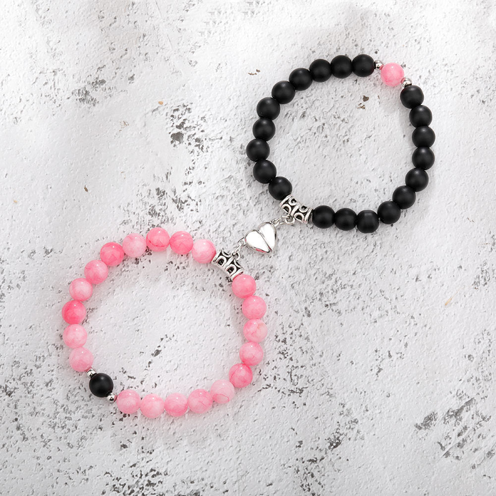 Magnetic Couple Heart Bracelet