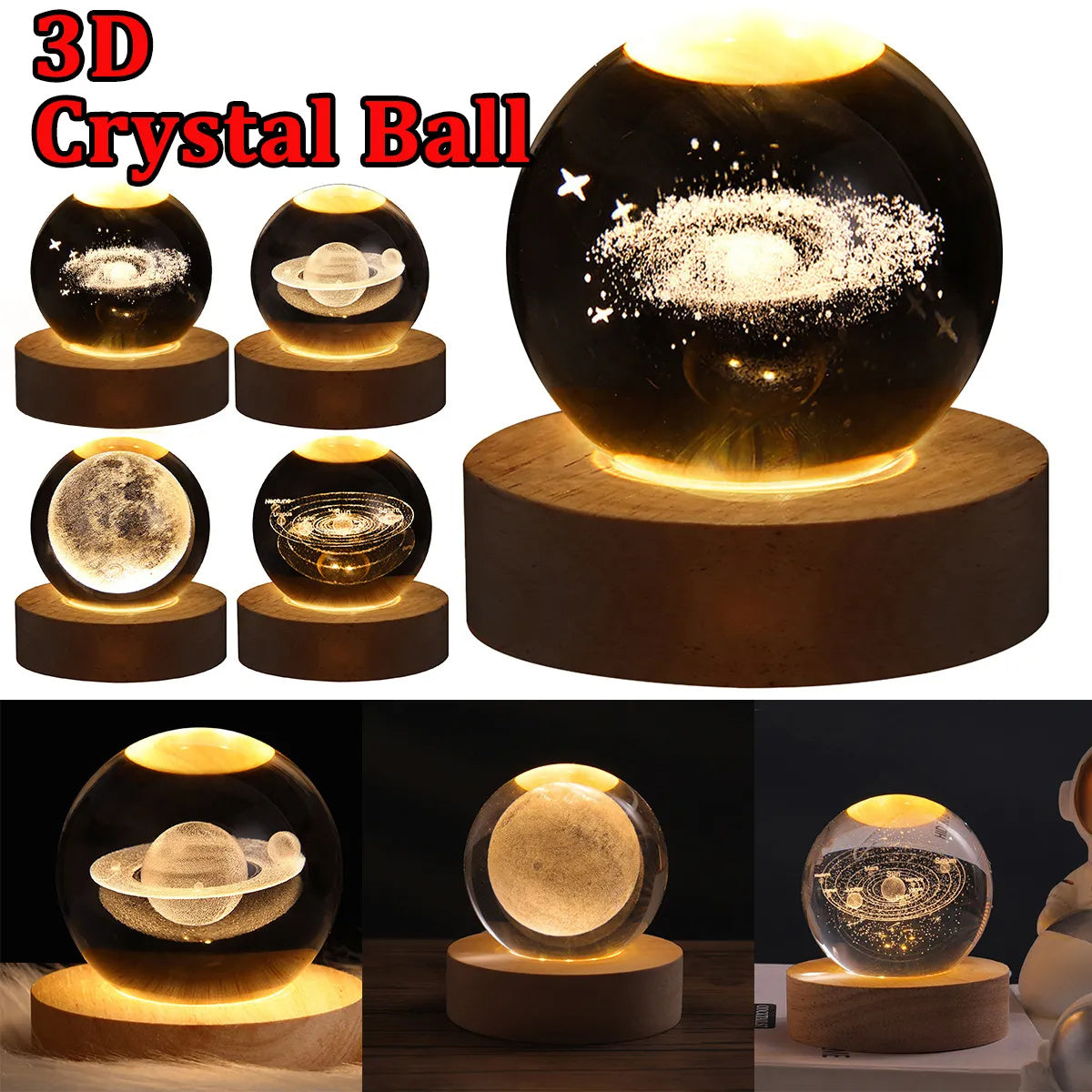 Galaxy Crystal Ball Night Light