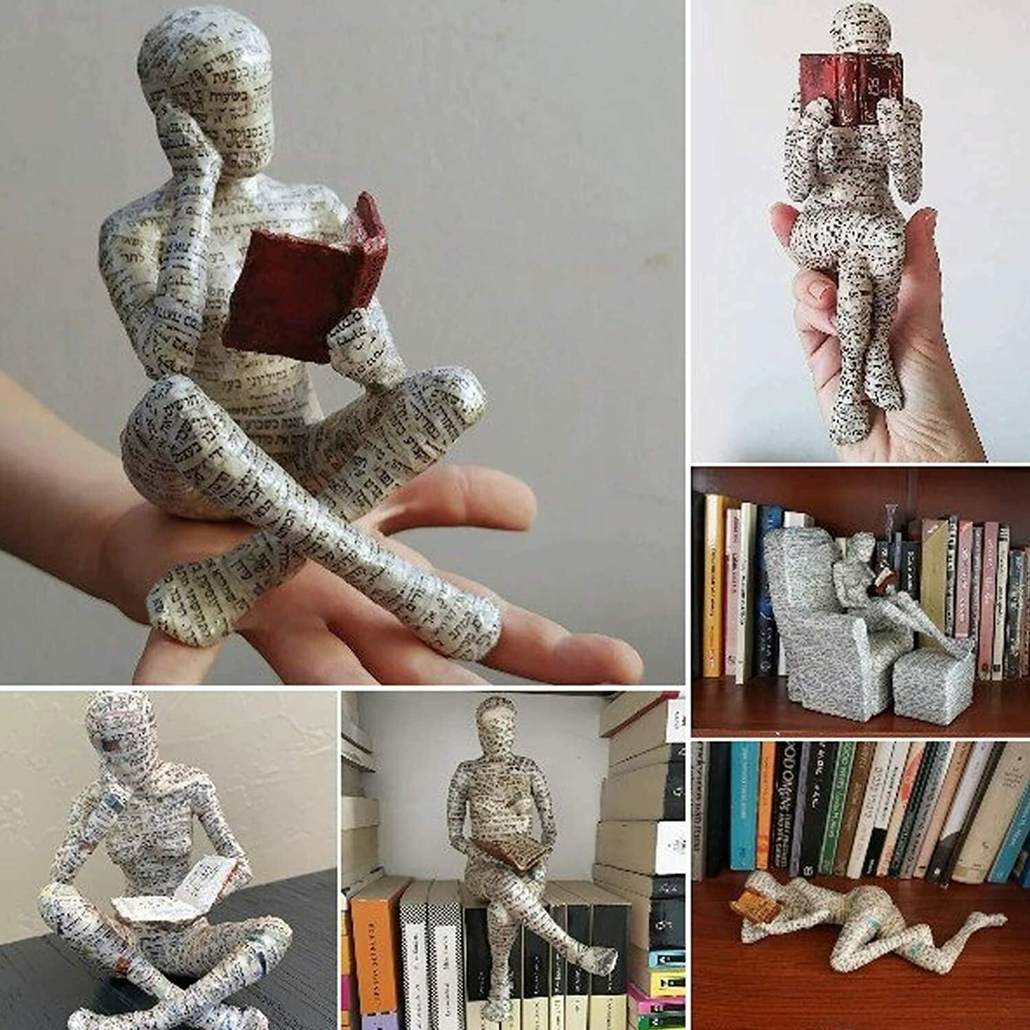 Reading Woman Resin Statue