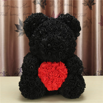 Rose Doll Holding-Heart Bear