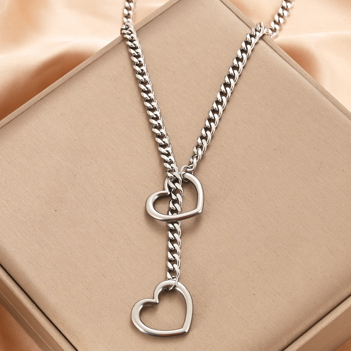 Adjustable Length Heart Shaped Necklace