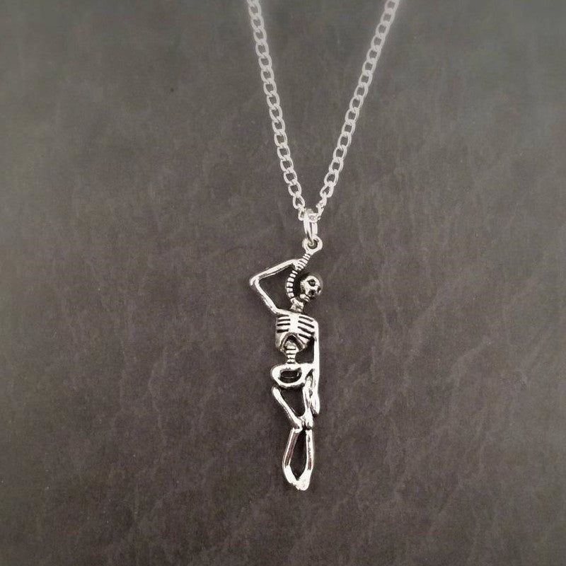 Hanging Skeleton Pendant Necklace - Fitlab