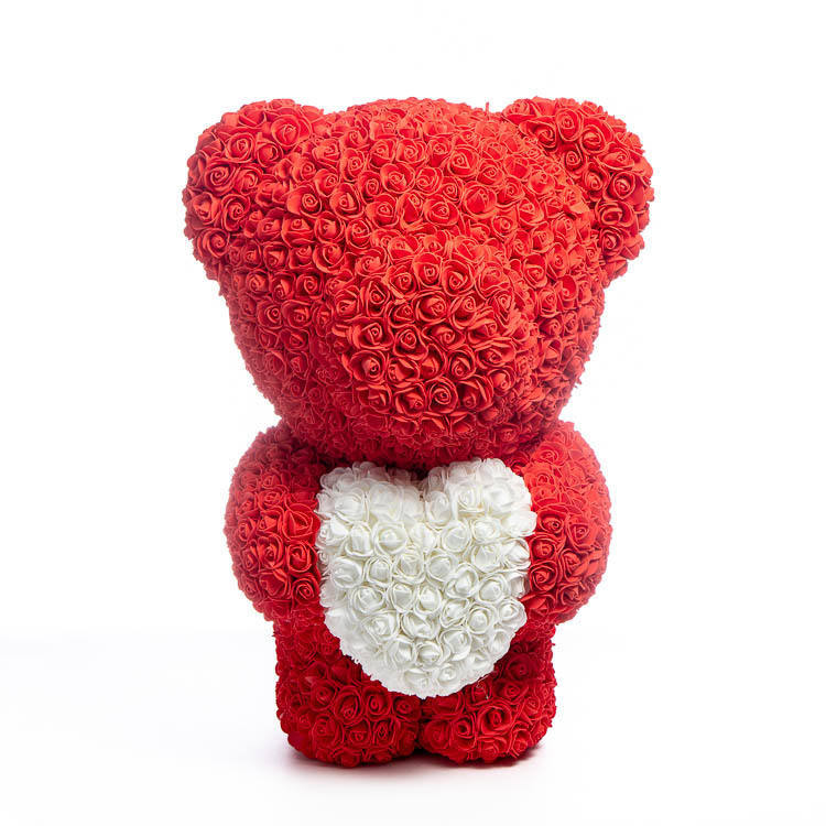 Immortal Rose Bear with Heart