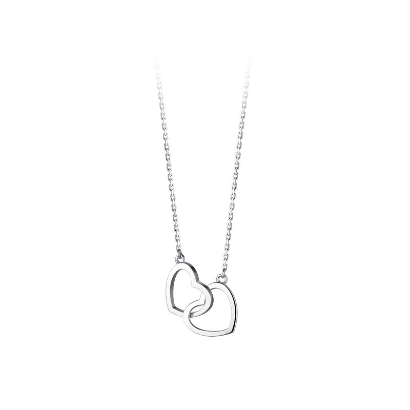 Double Heart Interlock Necklace