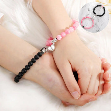 Magnetic Couple Heart Bracelet