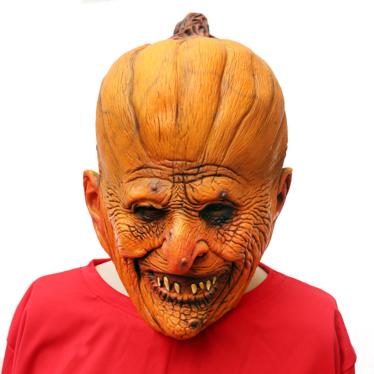 Pumpkin Cosplay Latex Scary Mask
