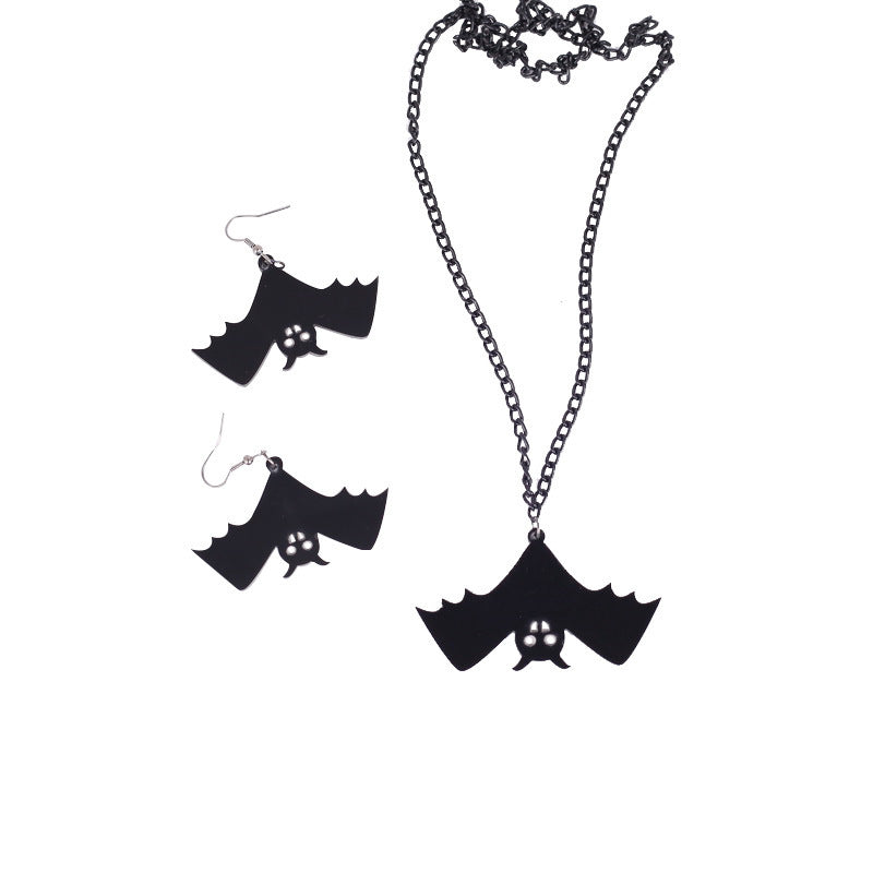 Halloween Inverted Bat Jewellery Set - Fitlab