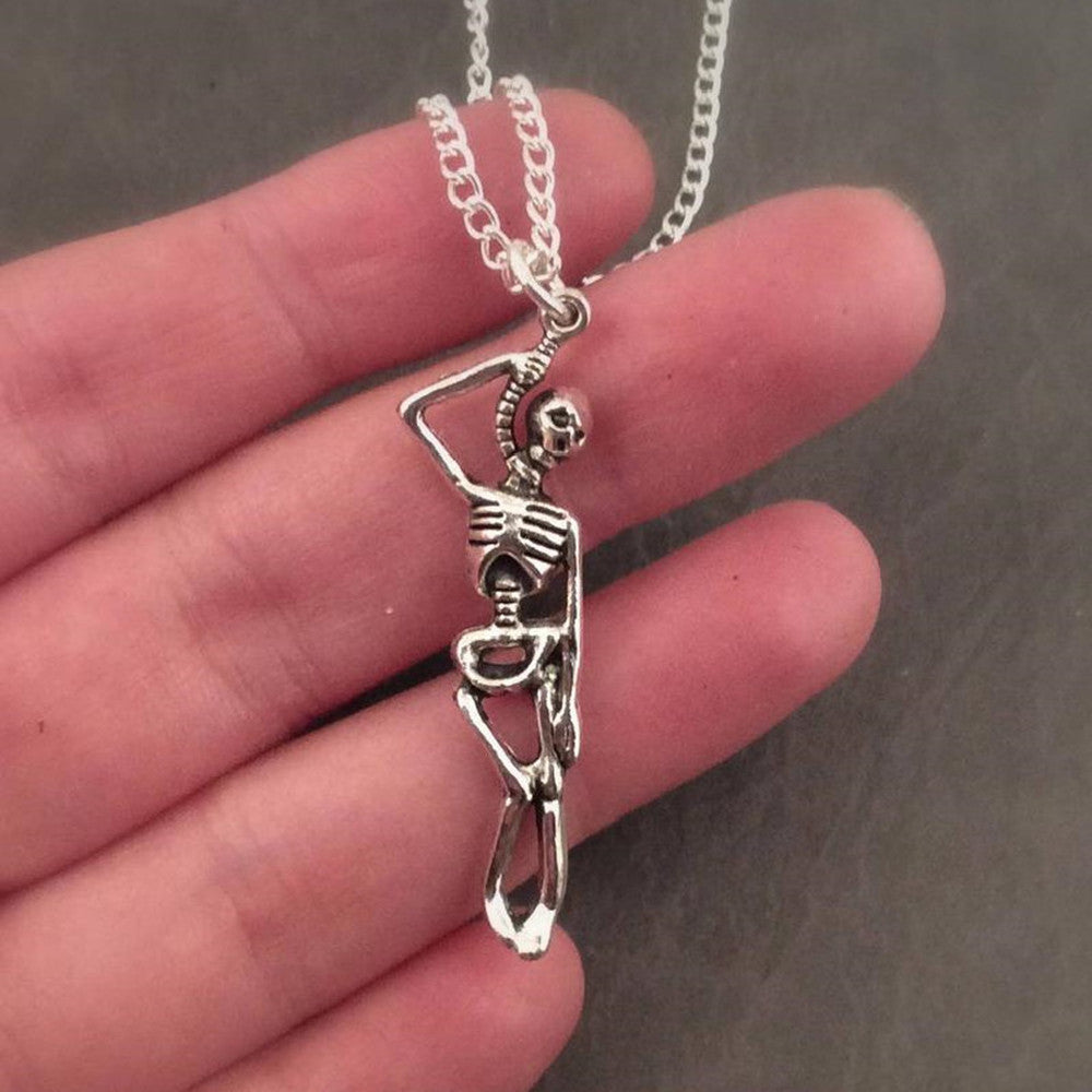 Hanging Skeleton Pendant Necklace - Fitlab
