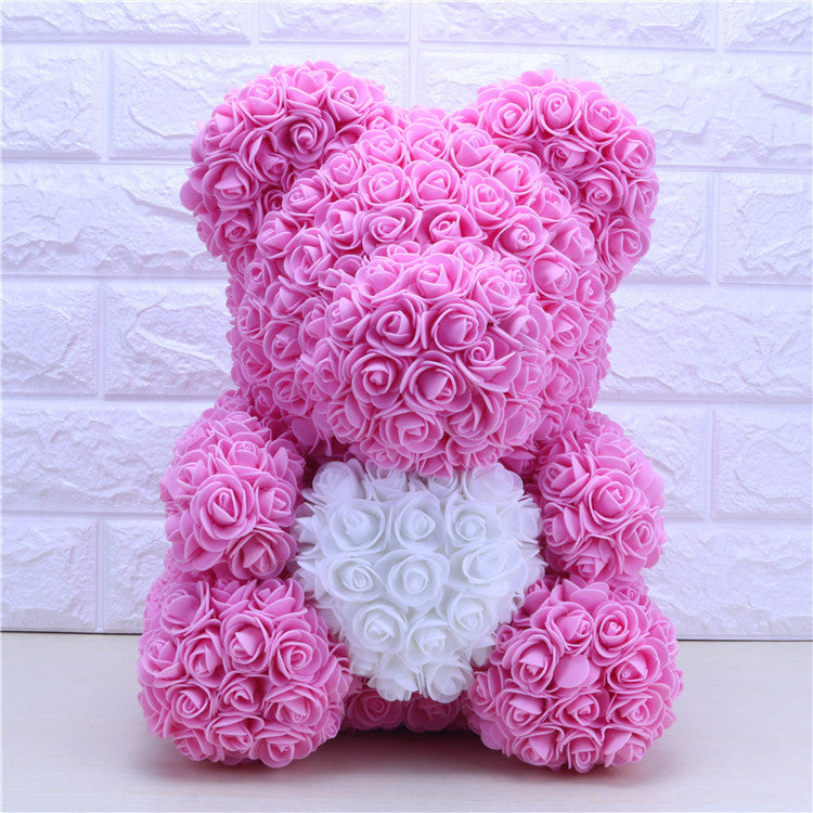 Rose Doll Holding-Heart Bear