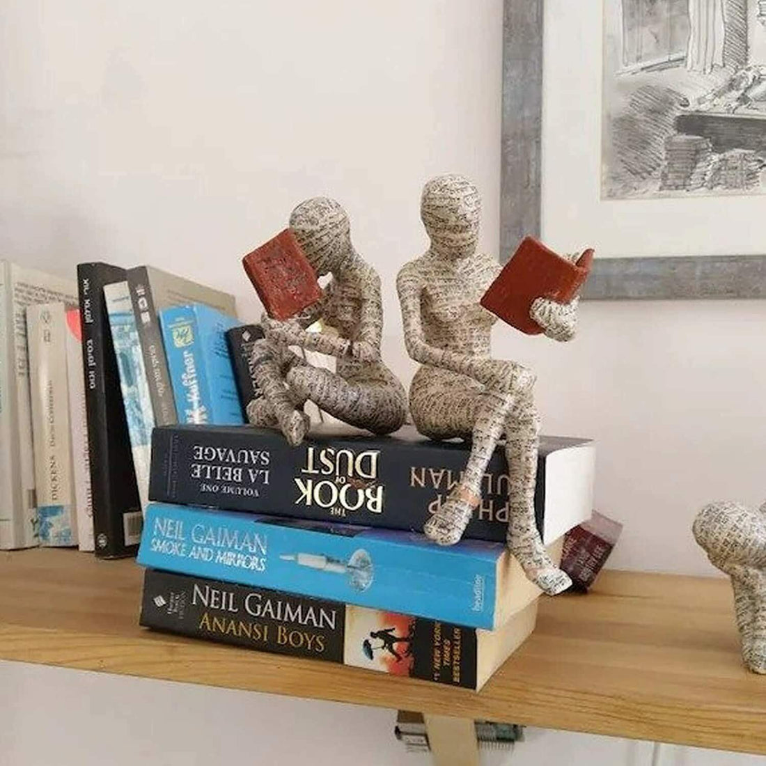 Reading Woman Resin Statue