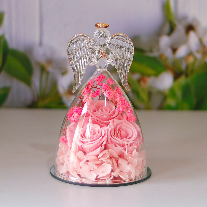 Angel Glass Cover Dried Rose