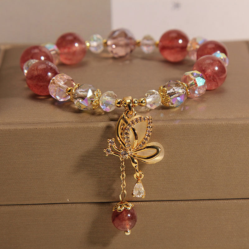 Natural Strawberry Quartz Bracelet